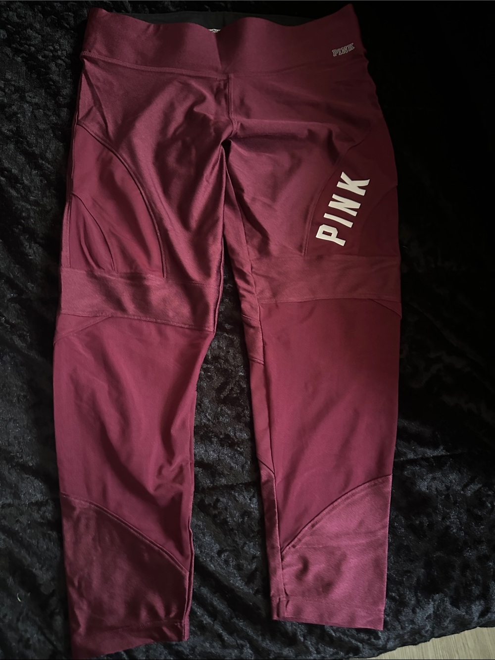 PINK Victoria's Secret Burgundy Kids Athletic Leggings